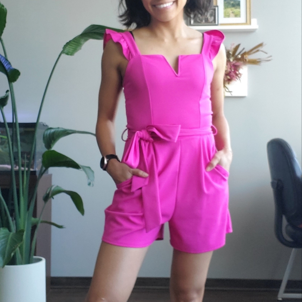Hot pink romper